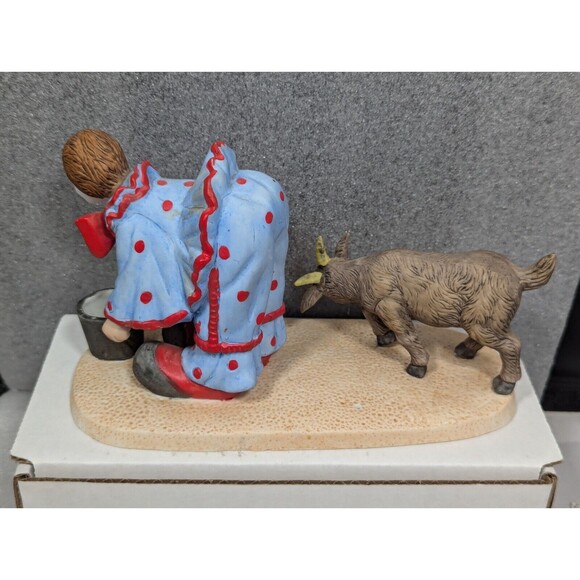 Vintage 1985  Willett’s Clown & Goat Ceramic Figurine Cheri Alderman Whimsical - Picture 7 of 11